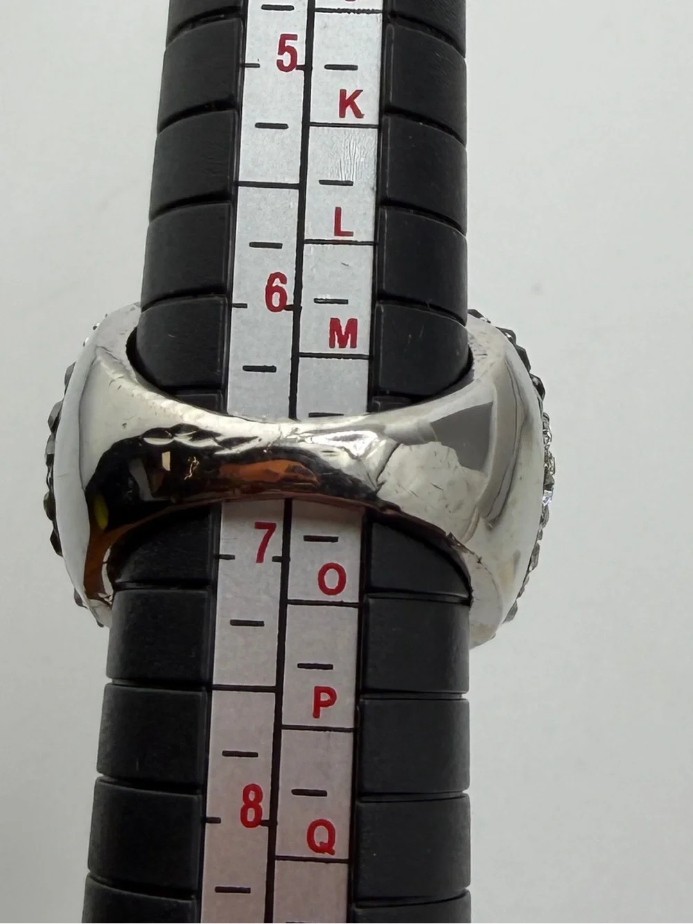 Art Deco Big & Bold Cocktail Dome Ring Black & White CZ’s Size 6 - 7